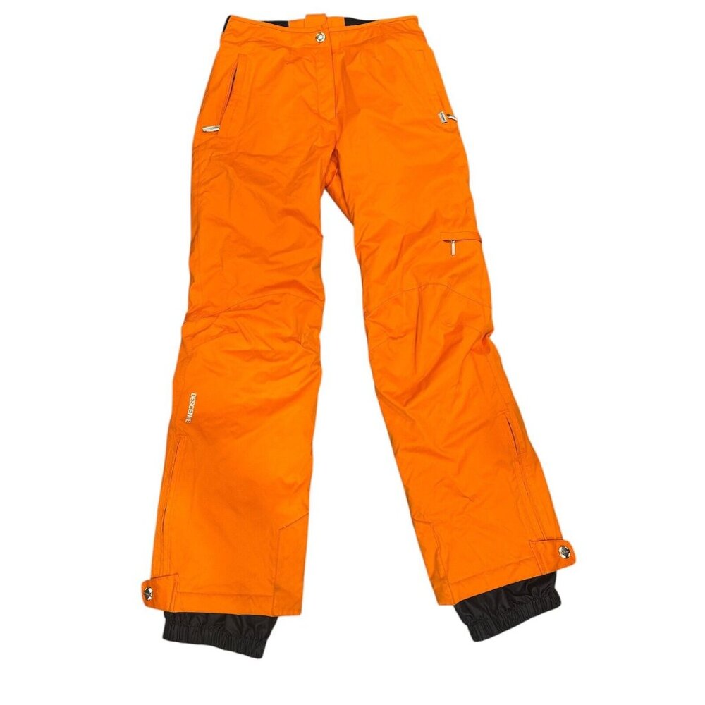 DESCENTE Insulated Ski SnowBoard Pants Womens Size 10 Orange EUC